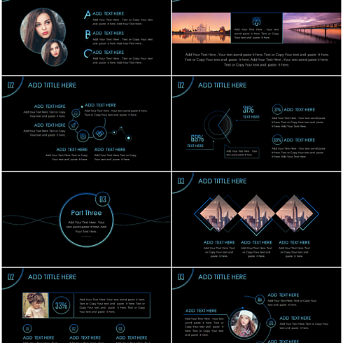 极致酷黑+ iOS梦幻欧美风商务通用PPT模板 科技感与高端的完美融合